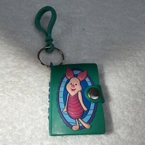 Vintage Piglet Winnie The Pooh Keychain W/ Mini Notebook Disney Applause Unused!